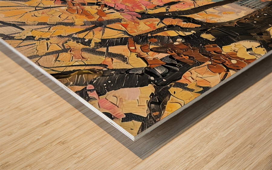 Autumn Pathway Serene 2H9N3Z 58 Wood print