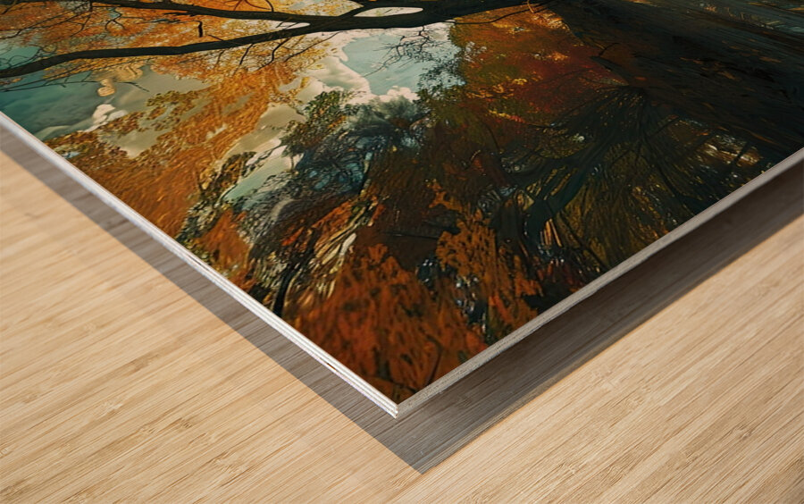 Autumn Reflections 2P9H7N 57 Wood print