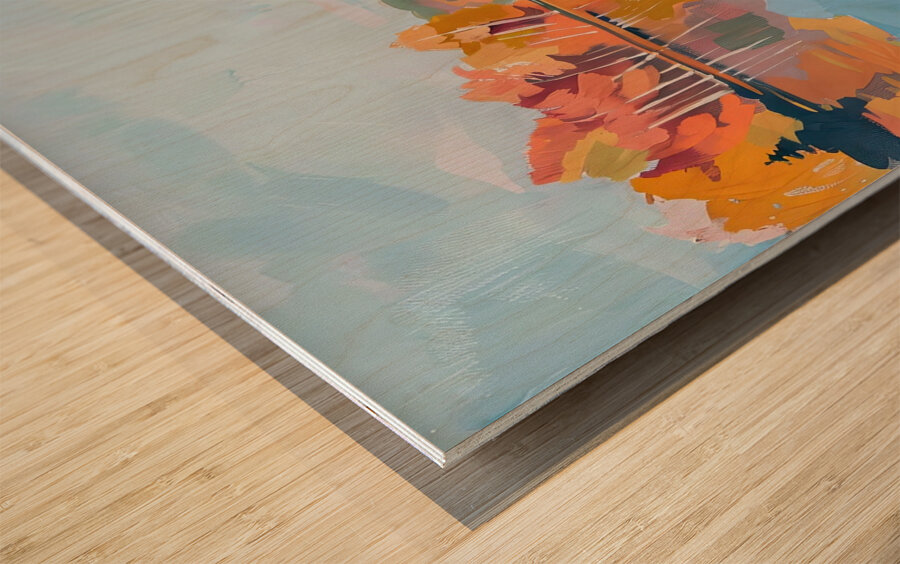 Autumn Reflections 92DH3B 51 Wood print