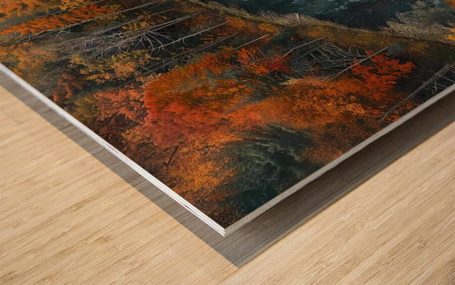 Autumn Reflections NZ8H29 45 Wood print