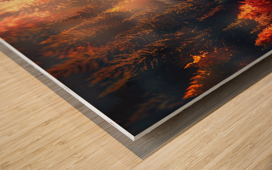 Autumn Whispers H7P3N2 57 Wood print