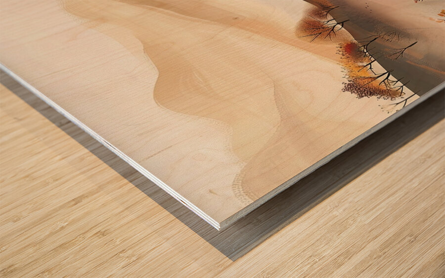 Autumn Whispers H3N9C2 55 Wood print