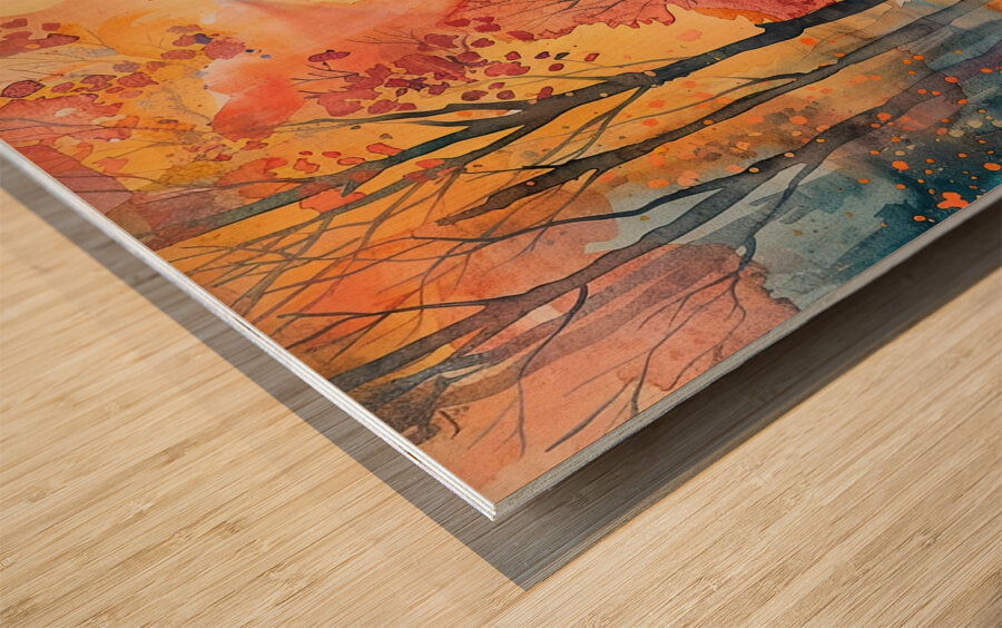 Autumn Whispers NH783K 55 Wood print