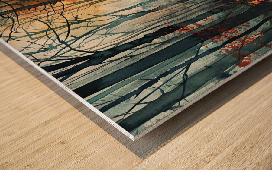 Autumnal Reverie H729P4 45 Wood print