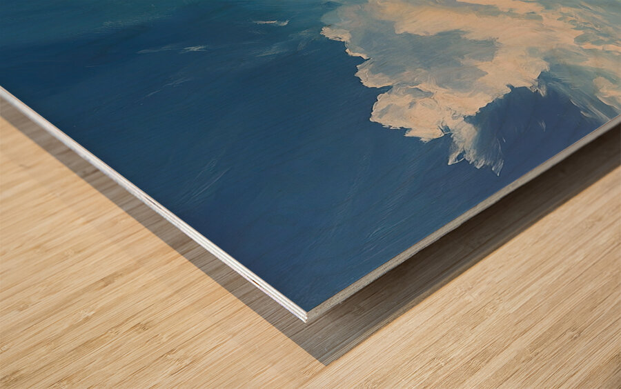 Azure Contemplation J9P4H2 49 Wood print