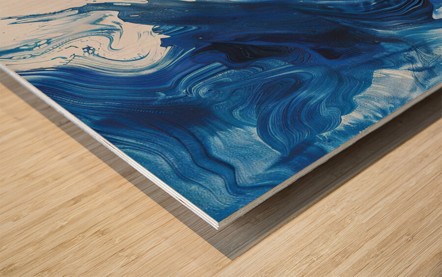 Azure Depths Flowing JH293N 52 Wood print