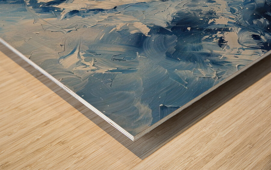 Azure Equine Currents H92N5Z 53 Wood print