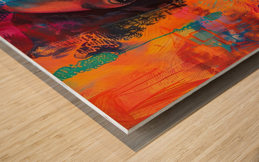 Azure Gaze Forward 2H9N3Z 63 Wood print