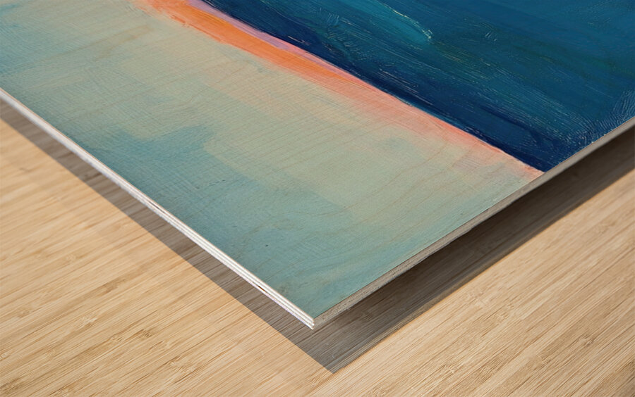 Azure Horizon Glow 29H7N 53 Wood print