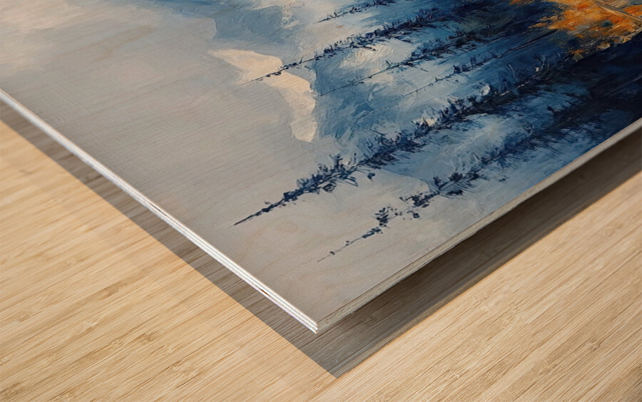 Azure Mountain Serenity 9P3N2H 57 Wood print