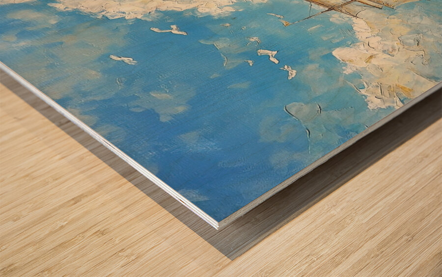 Azure Regatta Daybreak H2N9P2 50 Wood print