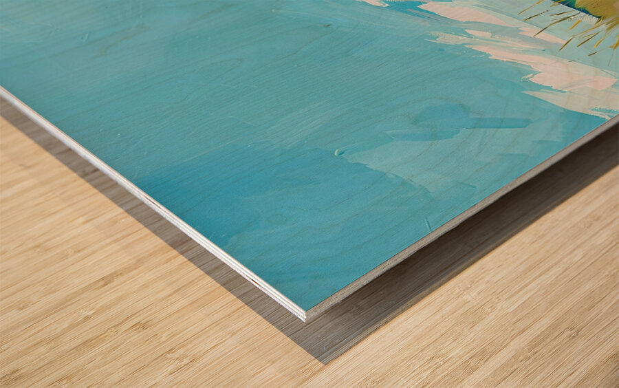 Azure Seascape Serenity H2N9P2 51 Wood print