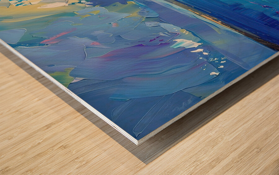 Azure Shoreline Radiance H9P4N2 55 Wood print