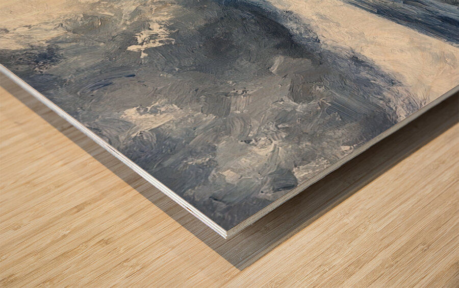 Azure Voyage Beneath Storm Clouds 7H9N2P 55 Wood print