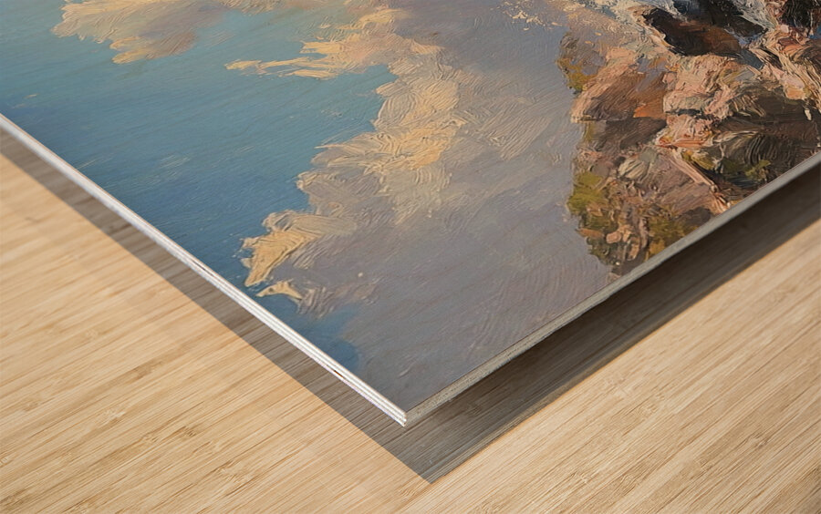 Azure Waves Crashing Y39H7 45 Wood print