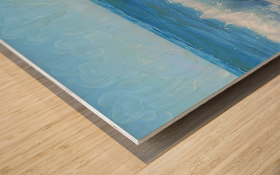 Azure Waves Embrace H29P3N 45 Wood print
