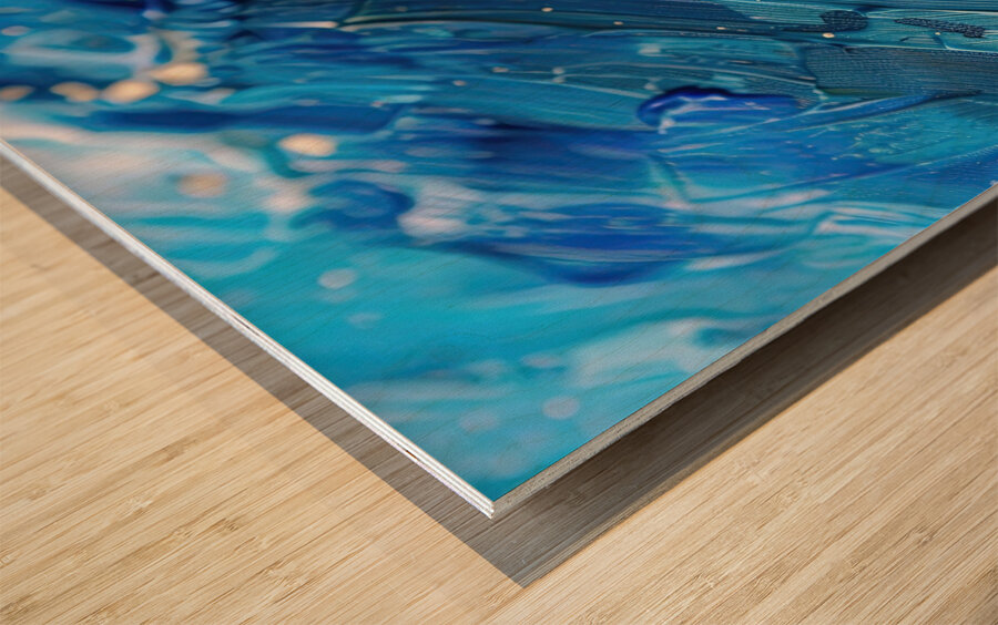 Azure Waves Gold Dust 2P9H7N 60 Wood print