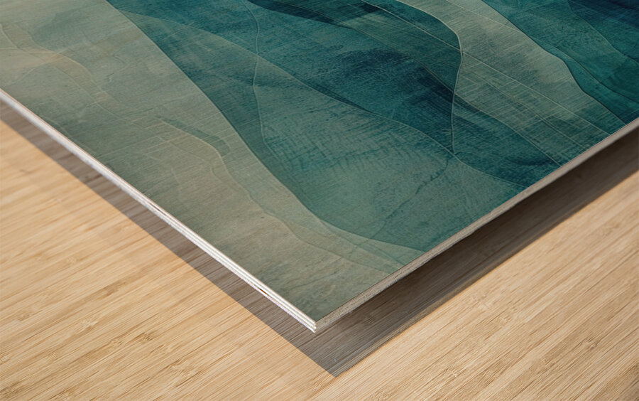 Azure Waves Whispering 7P3H2N 54 Wood print