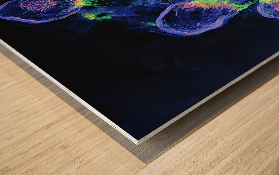 Bioluminescent Bloom 78HNP2 62   Copy Wood print