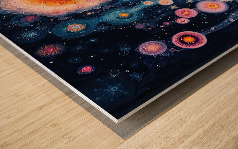 Bioluminescent Bloom Y59H7N 62 Wood print