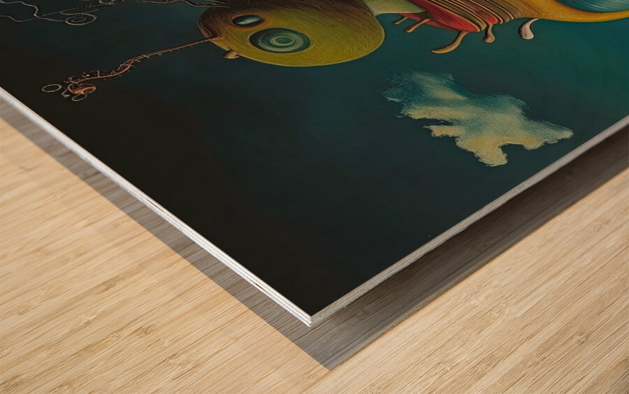 Biomechanical Being 9P3H2N 62 Wood print