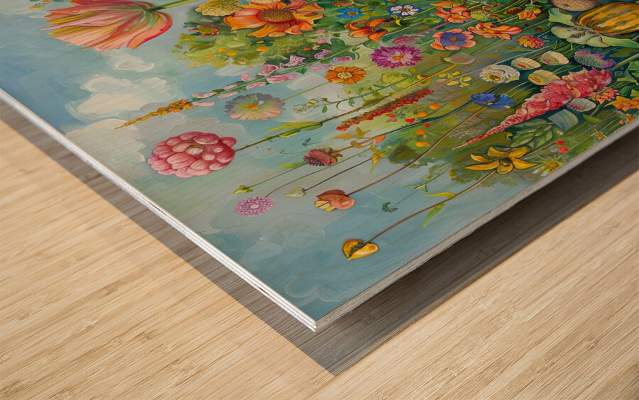 Blooming Garden Rhapsody H3N9B2 58 Wood print