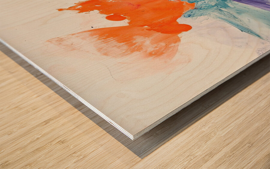 Chromatic Convergence 8H29P7 45 Wood print