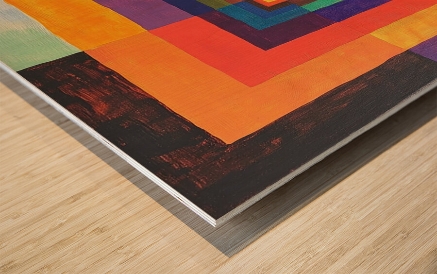 Chromatic Convergence H2N3P9 55 Wood print