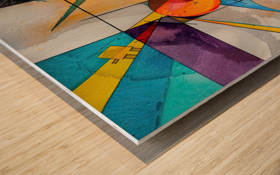 Chromatic Convergence H2NJPZ 57 Wood print