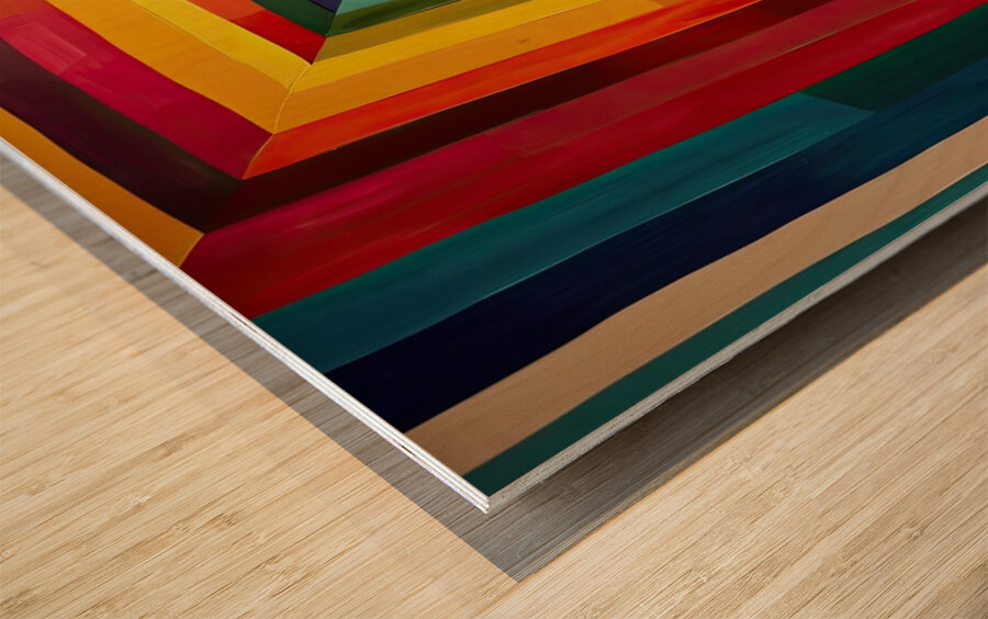 Chromatic Convergence H3N9P2 62 Wood print