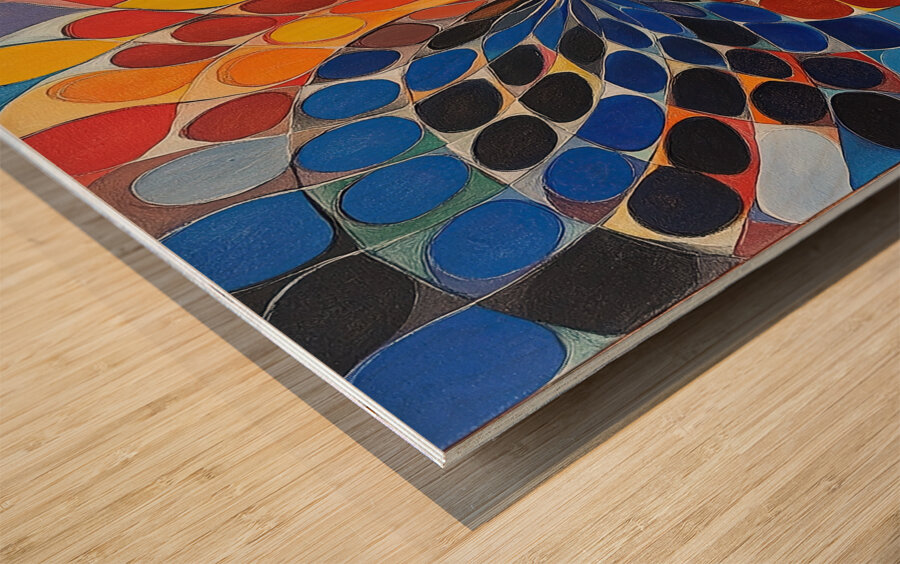 Chromatic Convergence H3N9B2 48 Wood print