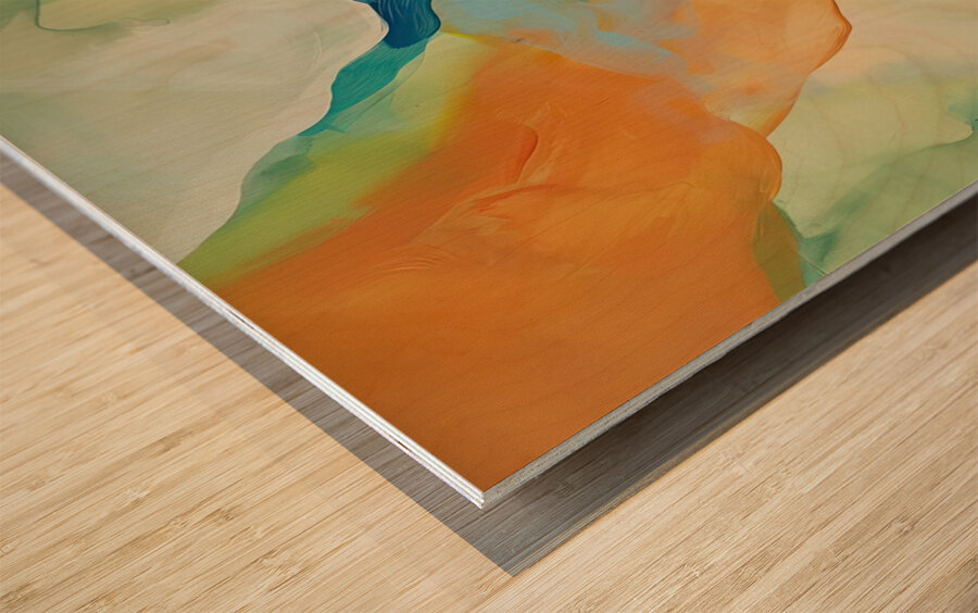 Chromatic Convergence Y59H2N 55 Wood print