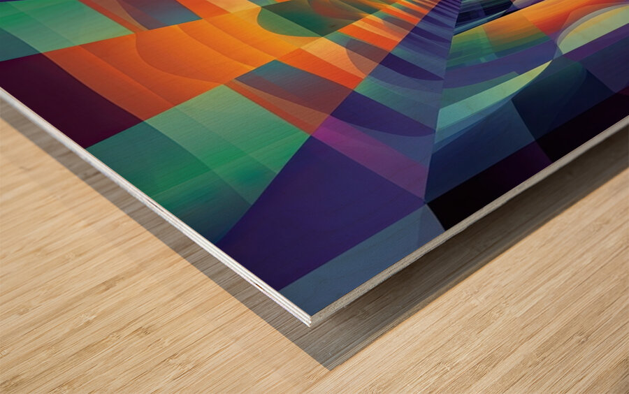 Chromatic Corridor NV9H7B 60 Wood print