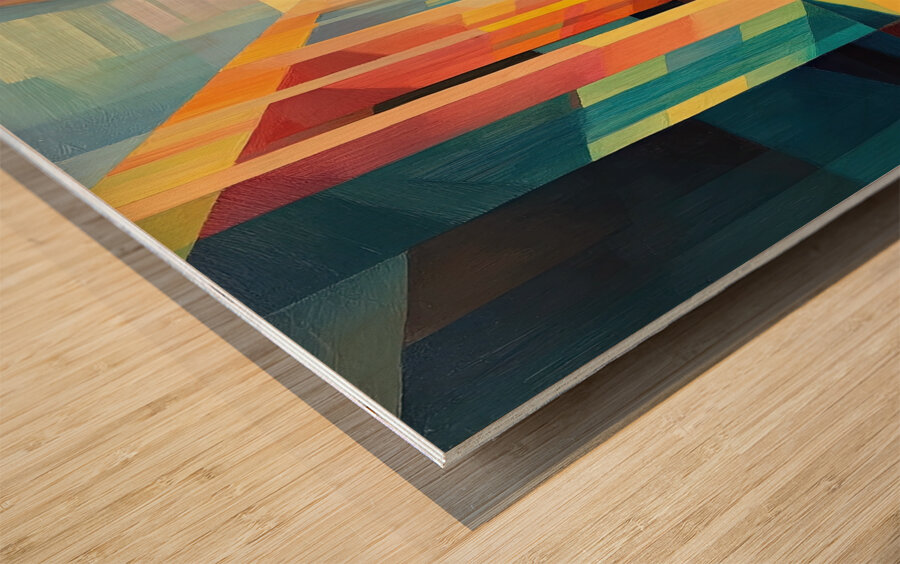 Chromatic Corridor NV93HJ 61 Wood print