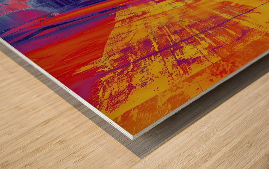 Chromatic Corridor NV93HJ 47 Wood print