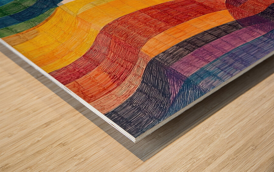 Chromatic Currents 29H7N3 65 Wood print