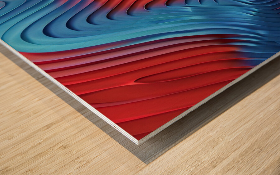 Chromatic Currents 29HBCJ 60 Wood print