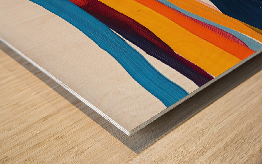 Chromatic Currents 2P9H3N 58 Wood print