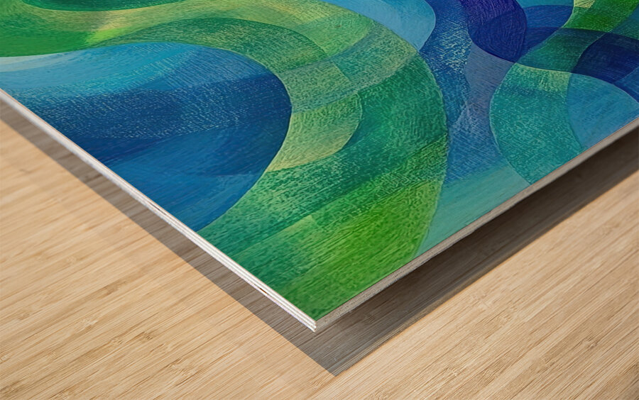 Chromatic Currents 79B2N5 48 Wood print