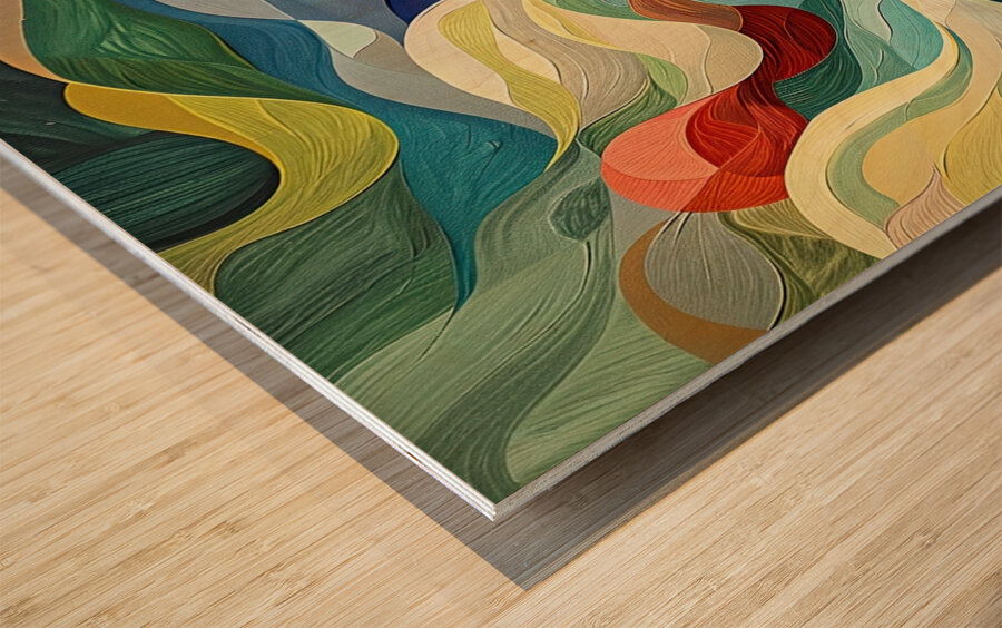 Chromatic Currents H3N9P2 60 Wood print