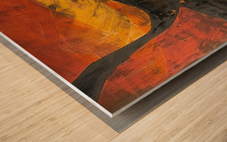 Chromatic Currents Y592H3 55 Wood print