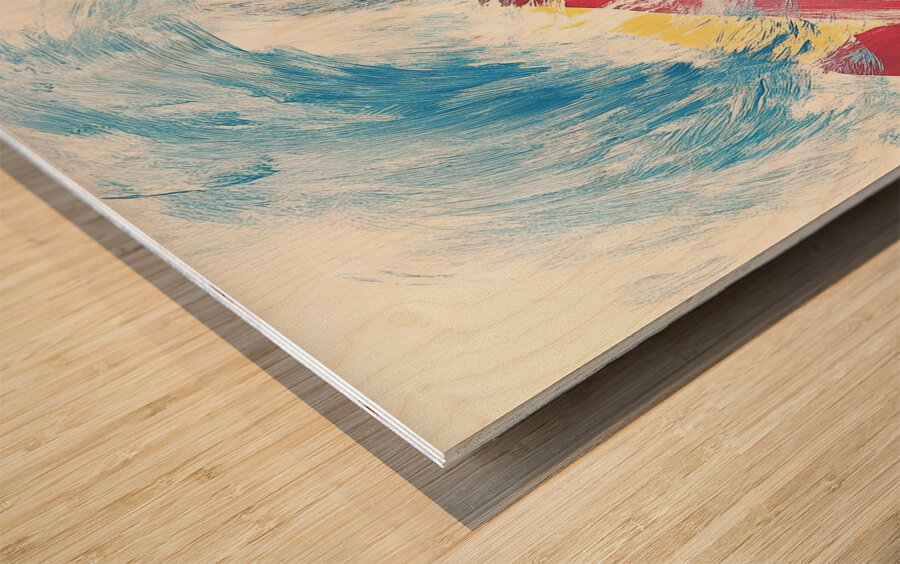 Chromatic Currents Y9H3N2 48 Wood print