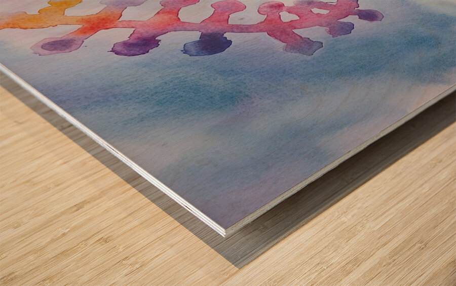 Chromatic Dance 7P3H2N 47 Wood print