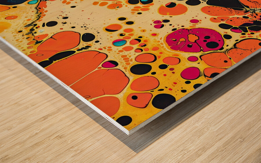 Chromatic Dance H39N2J 55 Wood print