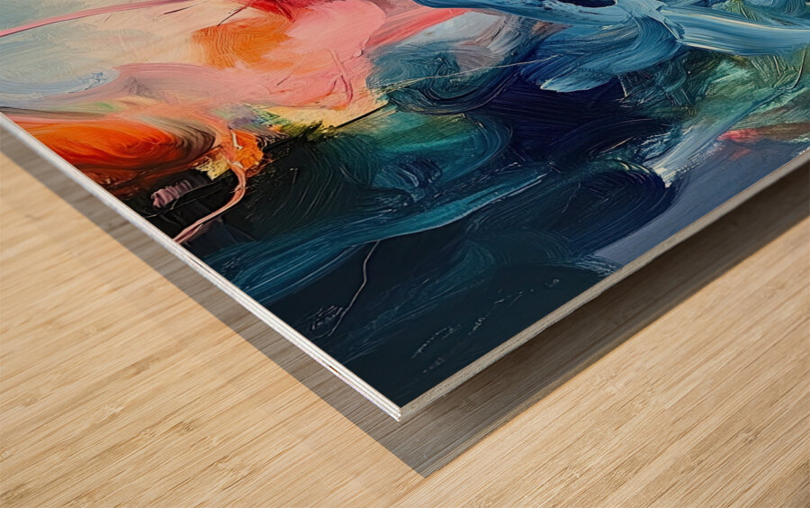 Chromatic Dance H92N3Z 57 Wood print