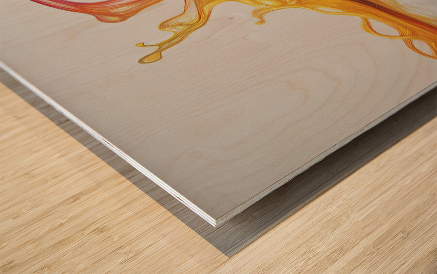 Chromatic Dance of Fluids Y92H7N 45 Wood print