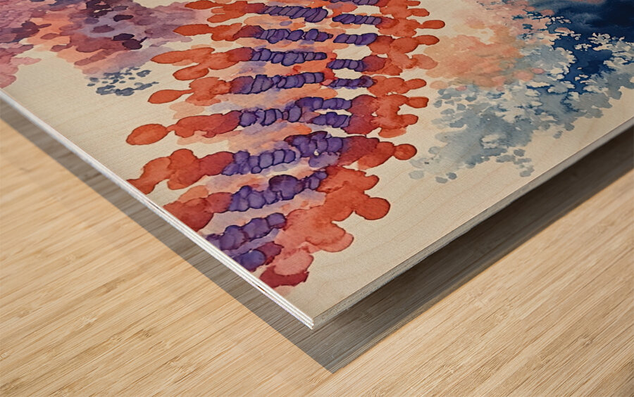 Chromatic Dance XY283H 58 Wood print