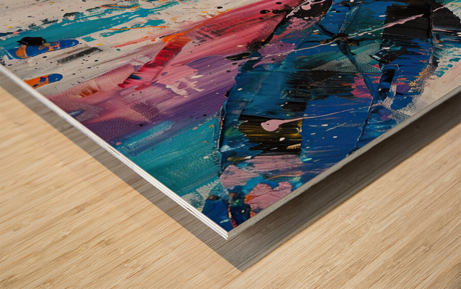 Chromatic Dance Y59H2N 52 Wood print