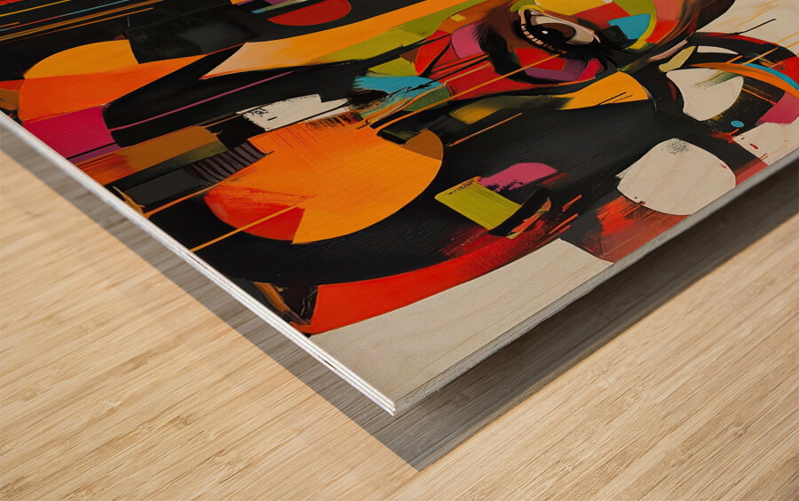 Chromatic Fusion Face H9P4N2 60 Wood print