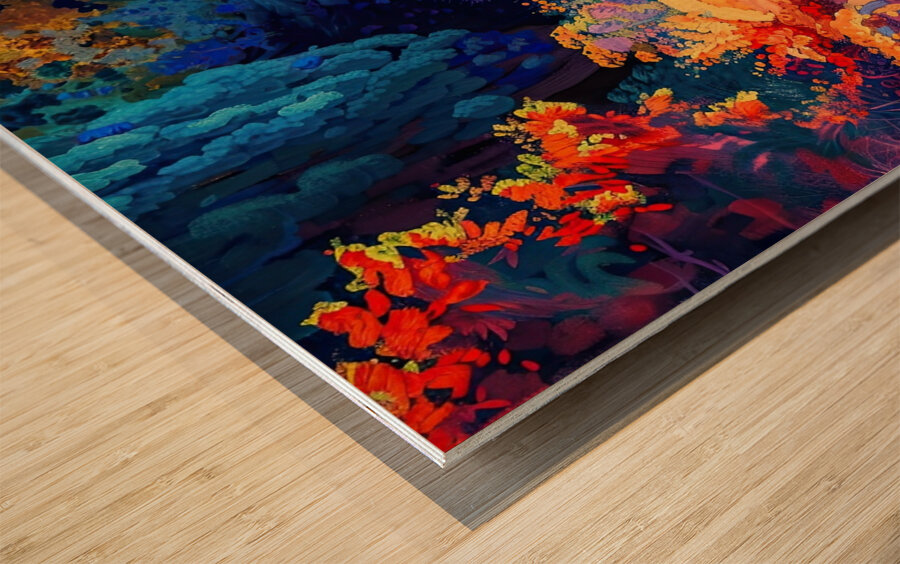 Chromatic Garden Path H92N5Z 60 Wood print